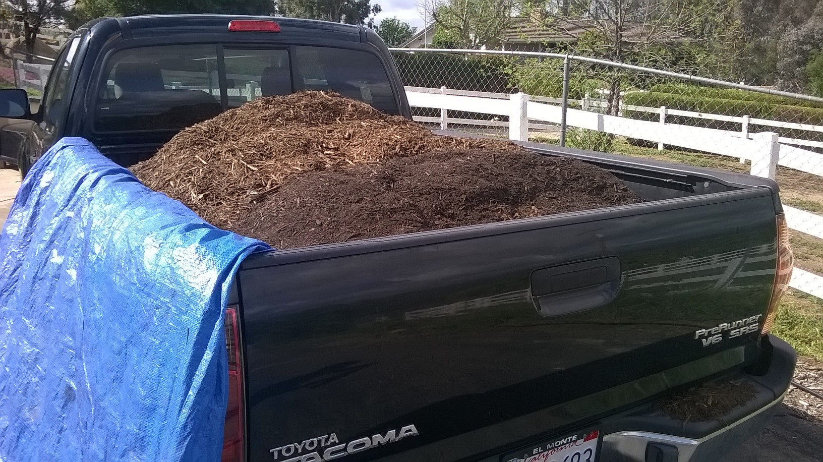 truckload of mulch