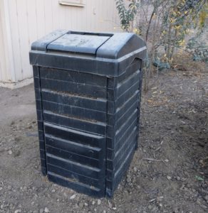 black bin for composting